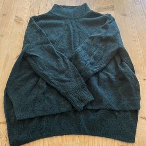 Green mock neck sweater
